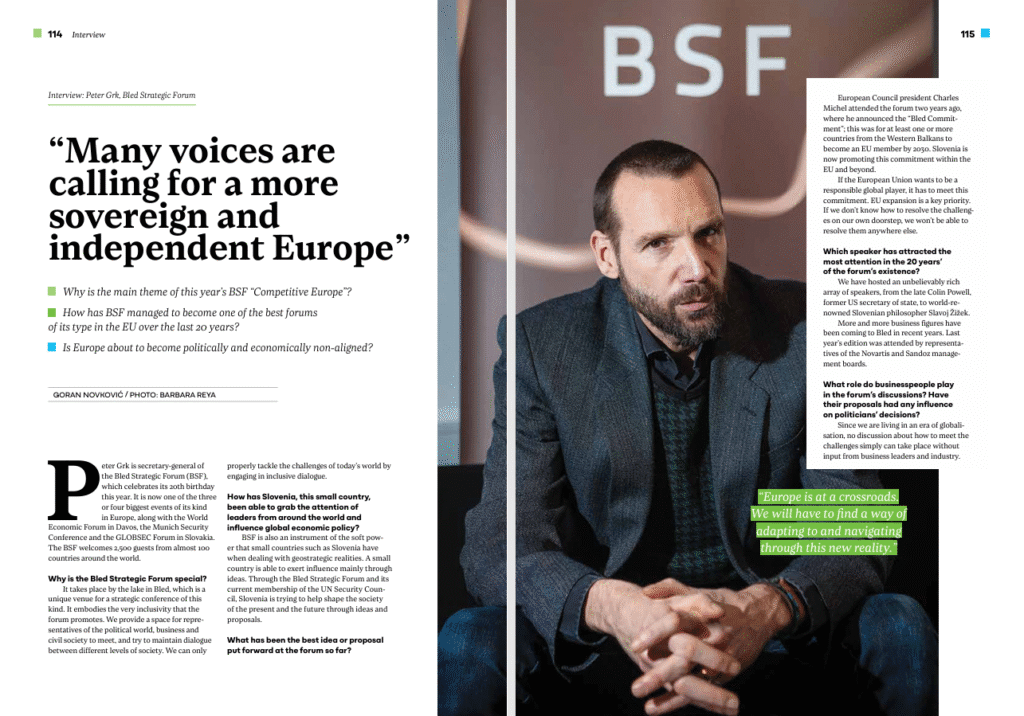 &#8220;Many voices are calling for a more sovereign and independent Europe&#8221; &#8211; Peter Grk&#8217;s Interview with Slovenian Champions
